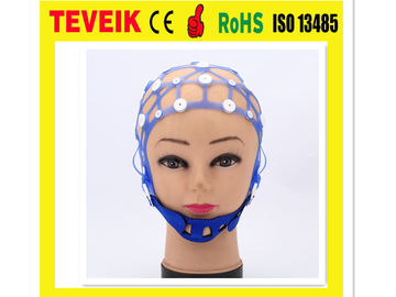 Medyczna oddzielająca silikonowa nasadka elektrody EEG do neurofeedbacku, czapka z elektrodą EEG 20 odprowadzeń kubka