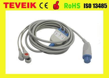 Datex One Piece 3 Prowadzi EKG Cable With TPU Material For Cardiocap