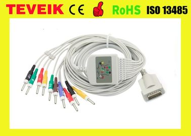 Kompatybilny z Burdick kabel EKG 012-0844-00 Przewód EKG 10 odprowadzeń z normą IEC Din 3.0