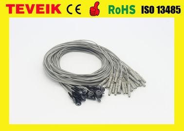 Medyczne elektrody do mocowania na przewodzie elektrycznym, kabel DIN1.5 eeg ze srebrem chlorku srebra