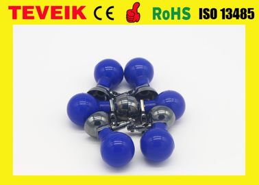 Pediatryczna elektroda ssąca Blue Ball Niklowany materiał silikonowy do DIN 3.0