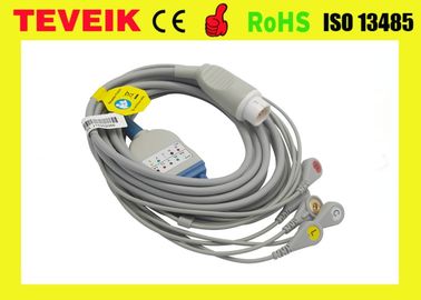 Kompatybilny Mindray PM6000 One Piece 5-odprowadzeniowy kabel EKG z zatrzaskiem IEC Do użytku medycznego