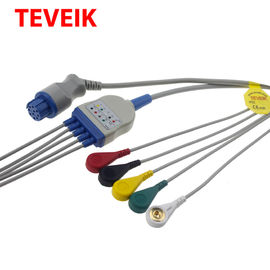 Kabel okrągły 10-stykowy IEC 5 odprowadzeń Medyczny kabel monitora Datex Satliteplus Ecg