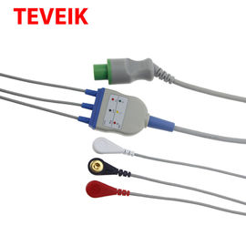 12-pinowy czujnik elektrody 1K Ohm 3 odprowadzenia Kabel EKG