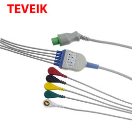 IEC Okrągły 12 pinów 10K Ohm 5 odprowadzeń Kabel elektrody EKG