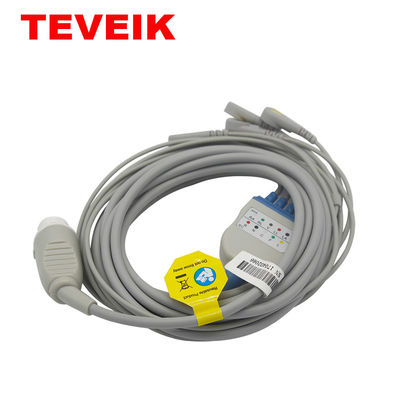 ISO13485 Jednoczęściowy okrągły 12-pinowy kabel EKG Mindray Kabel do elektrokardiogramu TPU