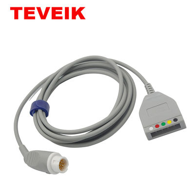 Bez przewodu ołowiowego Mindray Kabel EKG EKG do monitora pacjenta PM5000 PM6000 Okrągły 12 pinów