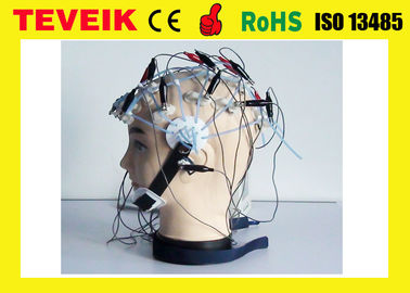 Cena fabryczna neurofeedbacku oddzielającego 20 odprowadzeń medycznego kapelusza EEG z posrebrzaną elektrodą miedzianą