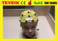 Dostawca medyczny żółtego zintegrowanego neurofeedbacku 20 odprowadzeń nasadki EEG do urządzenia EEG, elektrody cynowej z klipsem do uszu
