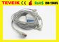 Cena fabryczna Teveik M1770A DB 15pin 10 odprowadzeń Kabel EKG / EKG do monitora pacjenta, zatrzask