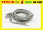 Kompatybilny kabel odprowadzeń EKG / EKG HP M1770A z przewodami ołowianymi o standardzie Banana4.0 IEC