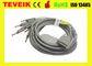 Banana 4.0 pulg Nihon Kohden jednoczęściowy kabel EKG / EKG 10 odprowadzeń z DB 15pin do ECG-9022