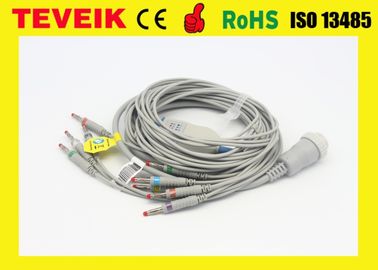 Kenz 10-odprowadzeniowy kabel EKG, kabel pacjenta 103/106 EKG i przewody okrągłe 16-pinowe bez rezystora
