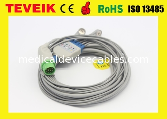 Spacelabs Kabel EKG wielokrotnego użytku i przewód odprowadzający Jednoelementowy 5-odprowadzeniowy kabel EKG z zatrzaskiem dla AHA