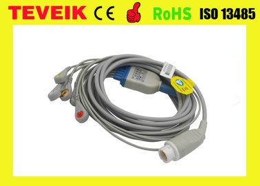 Kabel medyczny EKG HP Jednoelementowy 5-odprowadzeniowy kabel EKG z przystawką, AHA, 1 kΩ, okrągły 12-stykowy